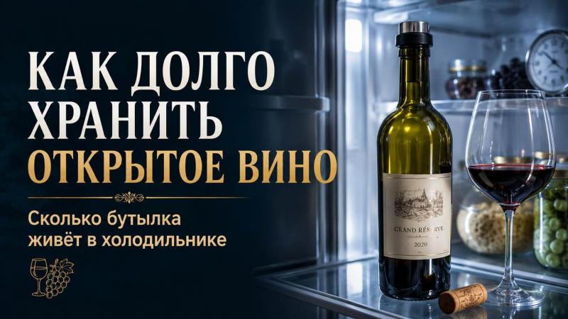 Как долго можно хранить бутылку вина в холодильнике после открытия?