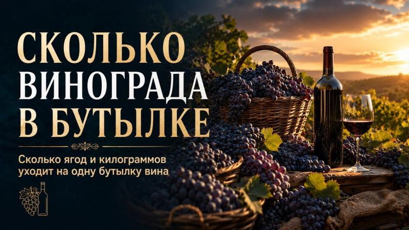 Сколько винограда в бутылке вина?