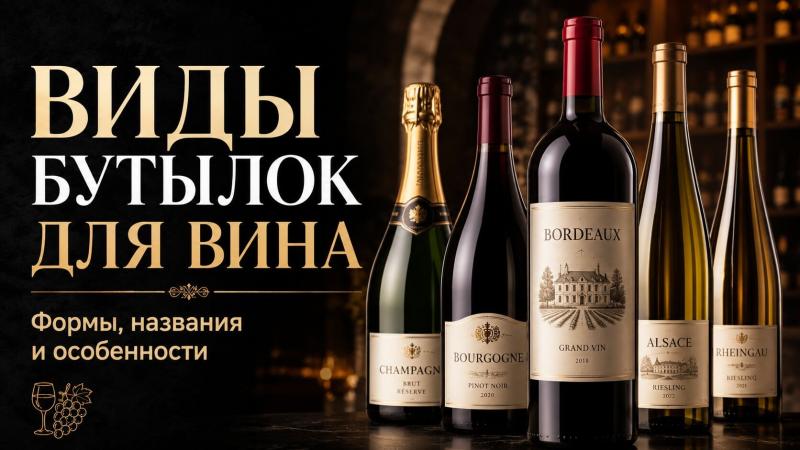 Виды бутылок для вина: формы и названия винных бутылок