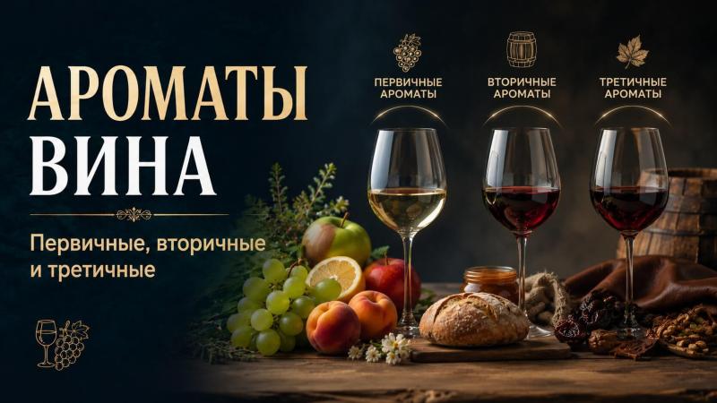 Первичные, вторичные и третичные ароматы вина